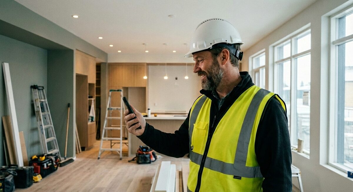 Bauinspektor bei der Qualitätskontrolle