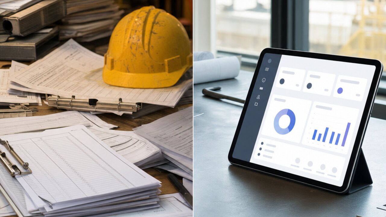 Vergleich klassisches Mängelmanagement mit Papier-Checklisten gegenüber digitaler Tablet-Lösung